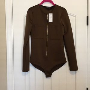 Forever21 olive green bodysuit. NWT.